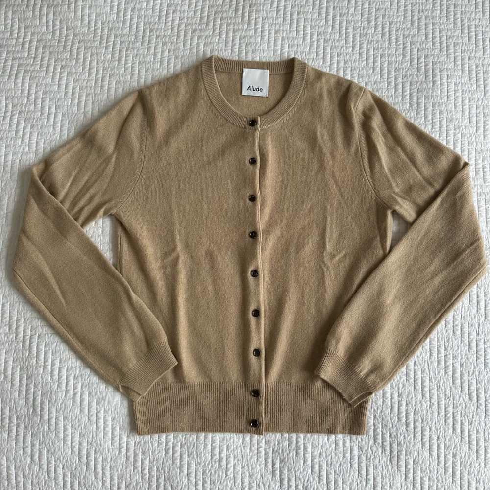 Allude Beige 100% Cashmere Sweater